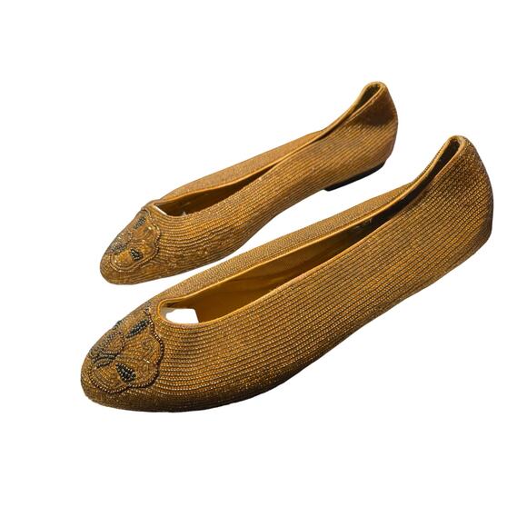 Caparros 9.5 gold flats - Picture 8 of 15